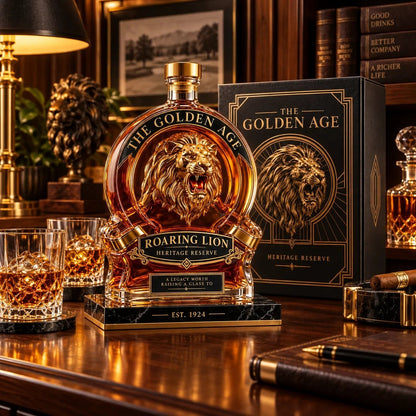 🦁 Channel Untamed Majesty: Roaring Lion Heritage Decanter
