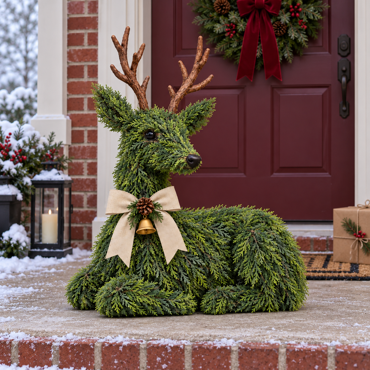 🦌Evergreen Reindeer Christmas Decoration