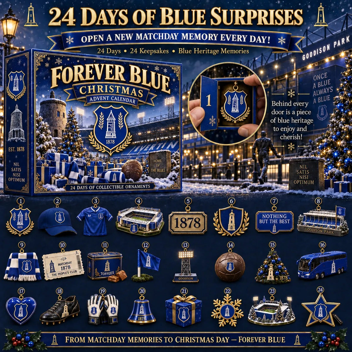 🎄 Forever Blue! Football Christmas Advent Calendar