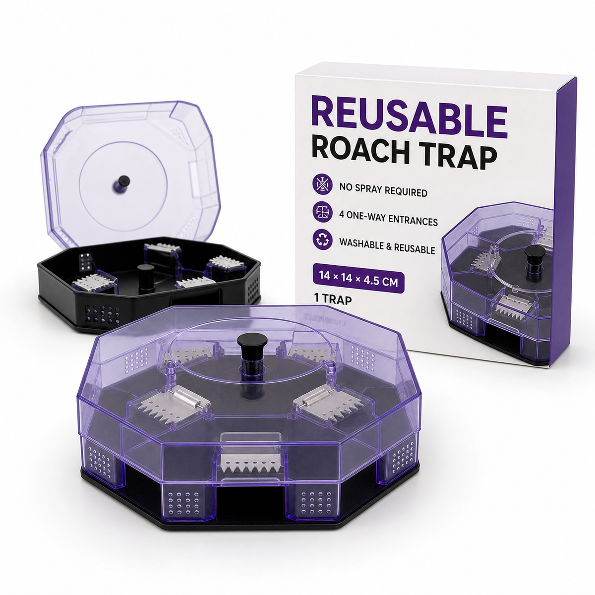 Reusable No-Spray Roach Trap – Chemical-Free, Washable & Easy to Reuse 🏠♻️