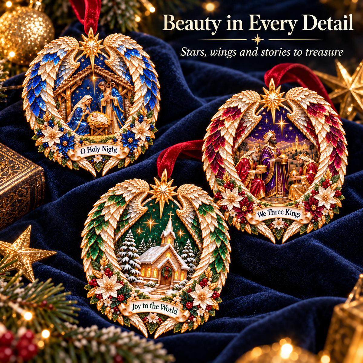 Wings of Faith – Christian Christmas Ornaments in 6 Inspirational Designs