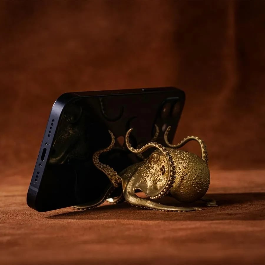 🐙 Octopus Phone Stand & Pen Holder – Playful Desktop Organizer ✨