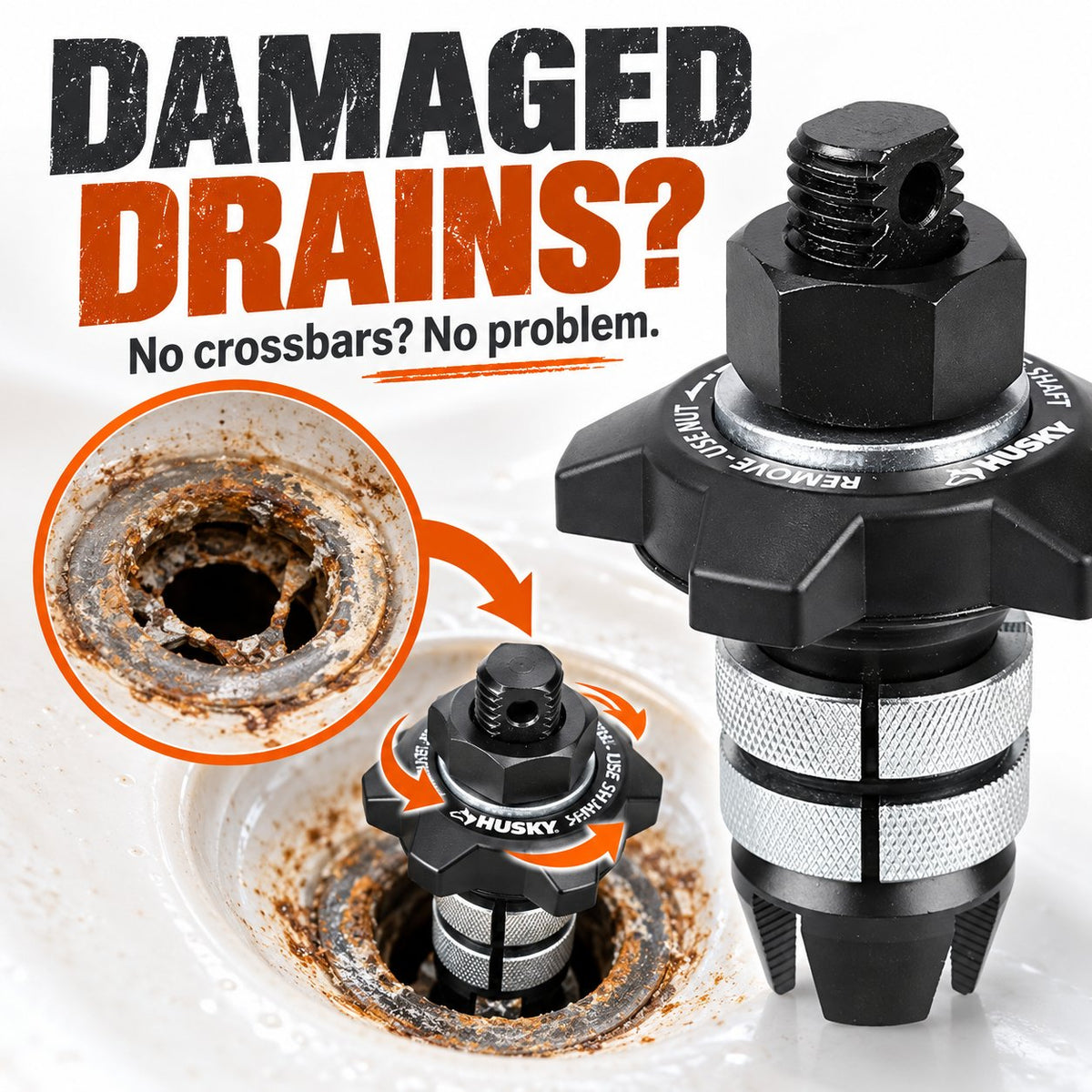 Husky 2-In-1 Tub Drain Remover & Installation Tool