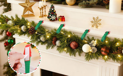🎄🎅 12-Pack Santa Claus Adhesive Hooks — Peel, Stick & Hang, No Drilling or Nails Needed