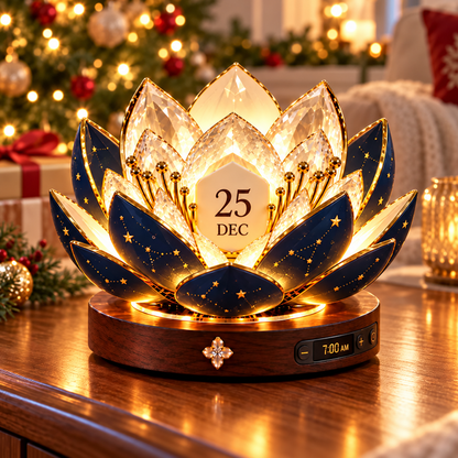 🎁 Automatic Blooming Perpetual Calendar – Crystal-Style Flower Night Light & Home Decor
