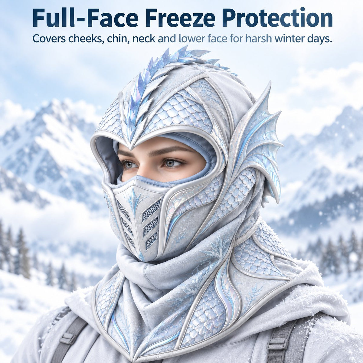 🐉 Frost Dragon Winter Balaclava ❄️ 3-in-1 Windproof Face Mask | Warm, Stylish & Ready for the Cold