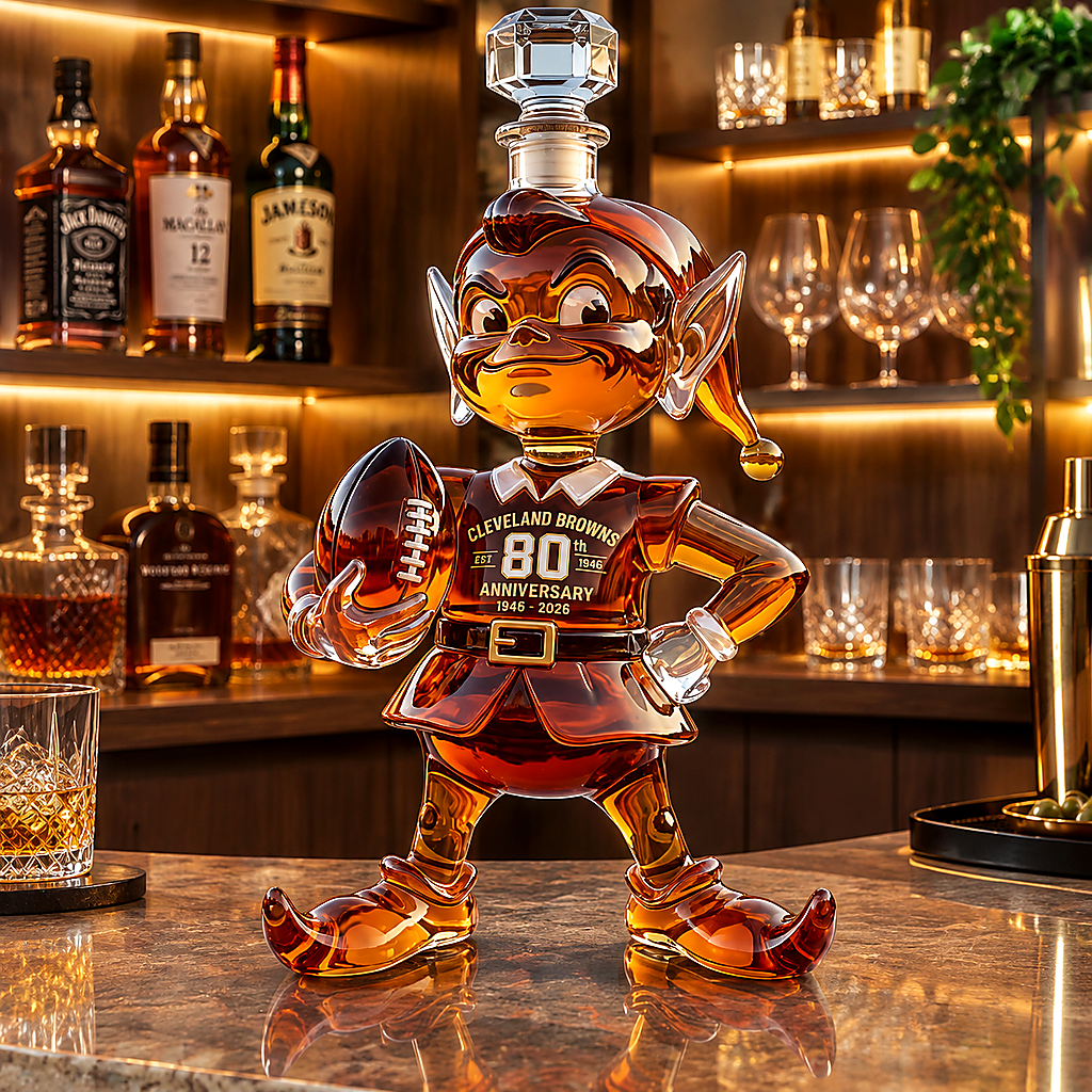 Browns Brownie the Elf 80th Anniversary Whiskey Bottle