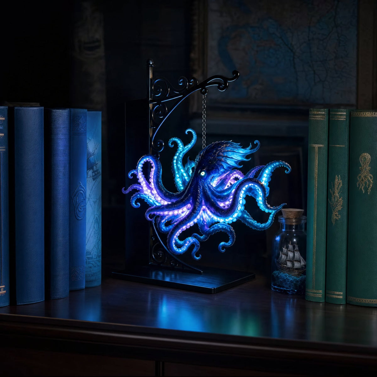 Mythic Lanterns — Glowing Creature Bookshelf Lamp
