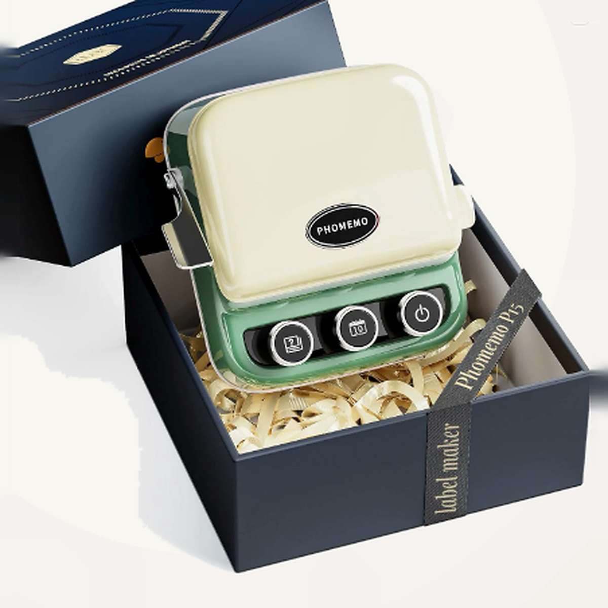 Phomemo P15 Vintage Ribbon & Label Printer – Bluetooth Thermal Transfer Personalization Printer