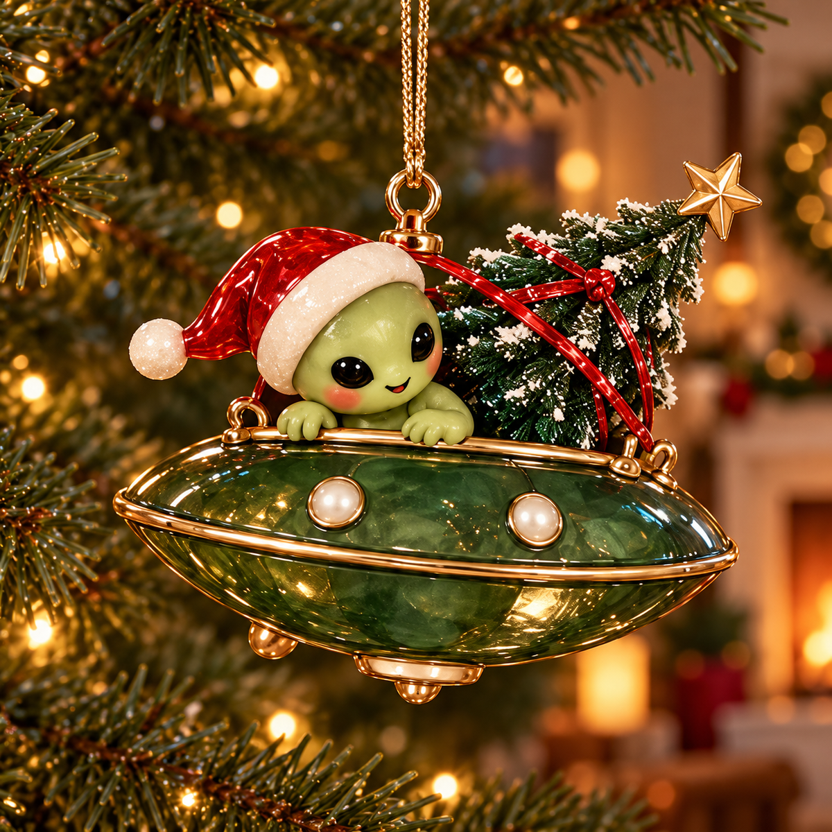 Cosmic Christmas Alien Ornaments – 6 Whimsical Holiday Designs