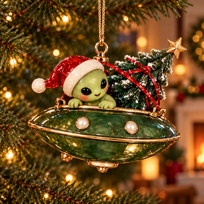 Cosmic Christmas Alien Ornaments – 6 Whimsical Holiday Designs