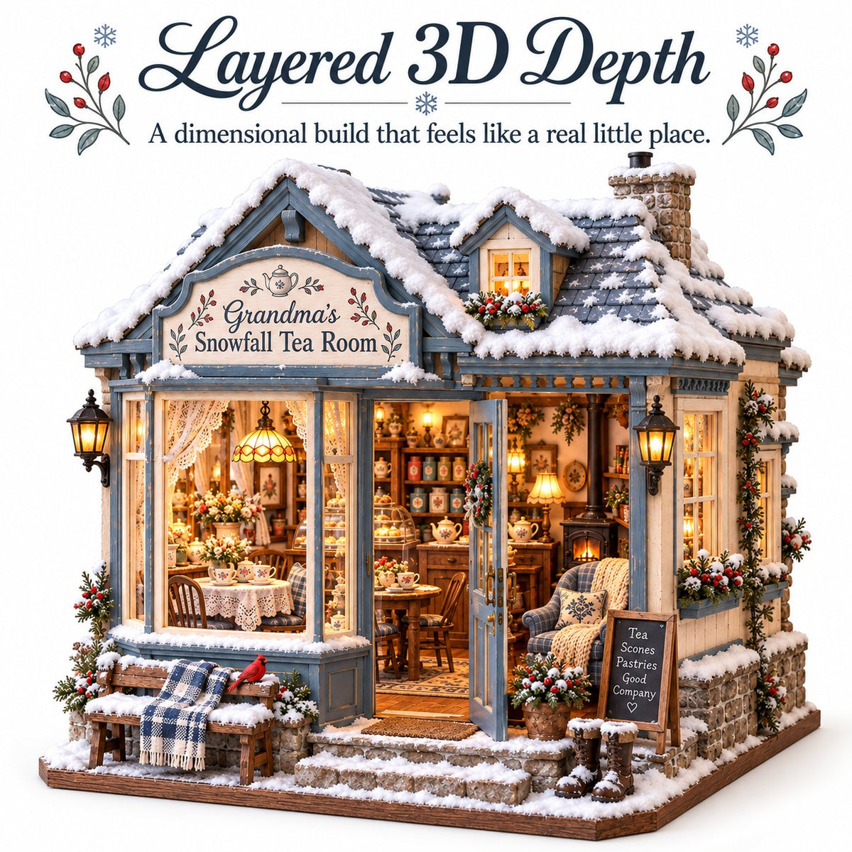 ☕ Build Your Own Snowfall Tea Room Cottage ❄️