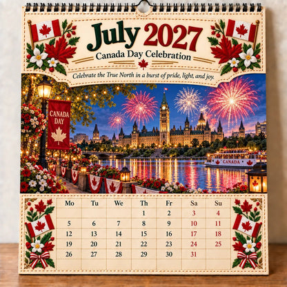 🔥LAST DAY 33% OFF - 🇨🇦🍁 2027 Canada 160th Anniversary Wall Calendar 🍁🇨🇦