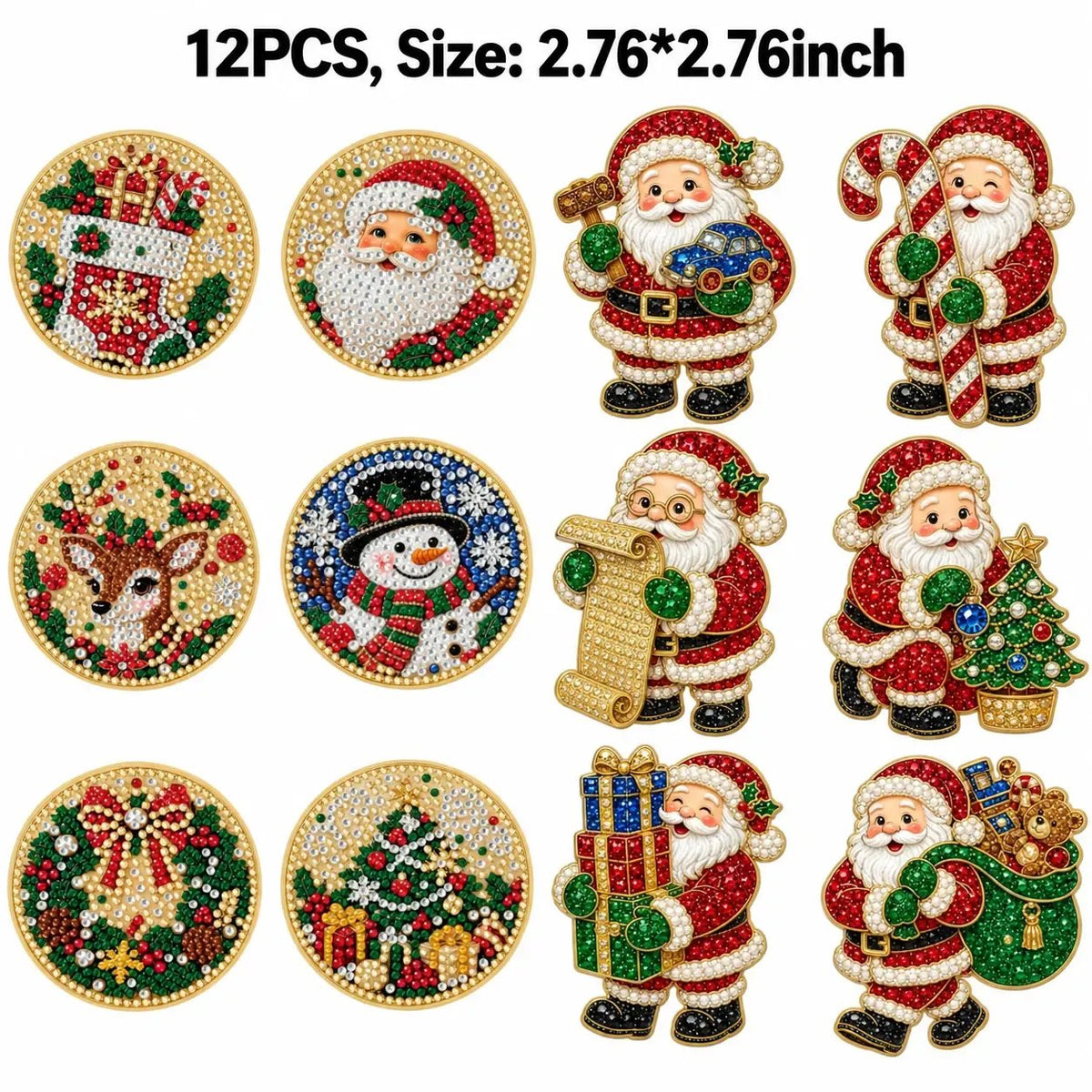 🔥 Hot Sale 🎄✨ DIY Christmas Pearl & Diamond Painting Fridge Magnet Kit – Sparkling Holiday Craft Fun 🧲