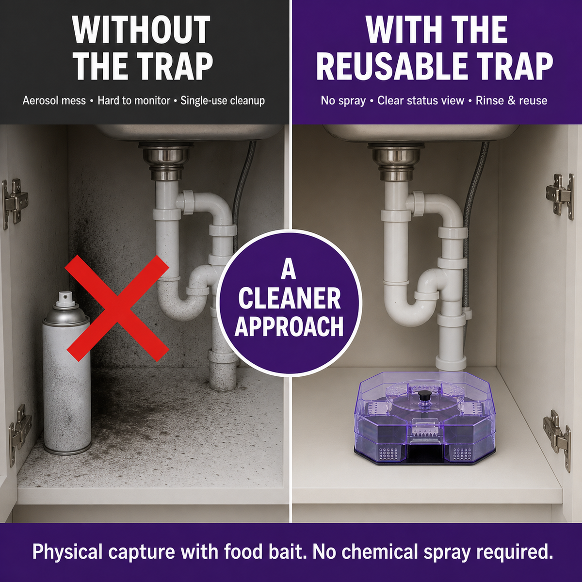 Reusable No-Spray Roach Trap – Chemical-Free, Washable & Easy to Reuse 🏠♻️