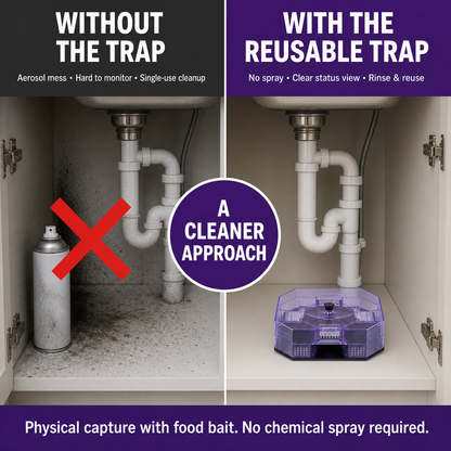 Reusable No-Spray Roach Trap – Chemical-Free, Washable & Easy to Reuse 🏠♻️