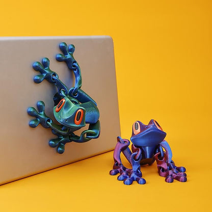 🐸✨ 3D Printed Magnetic Frog – Colorful Fridge Magnet & Whimsical Desk Decor