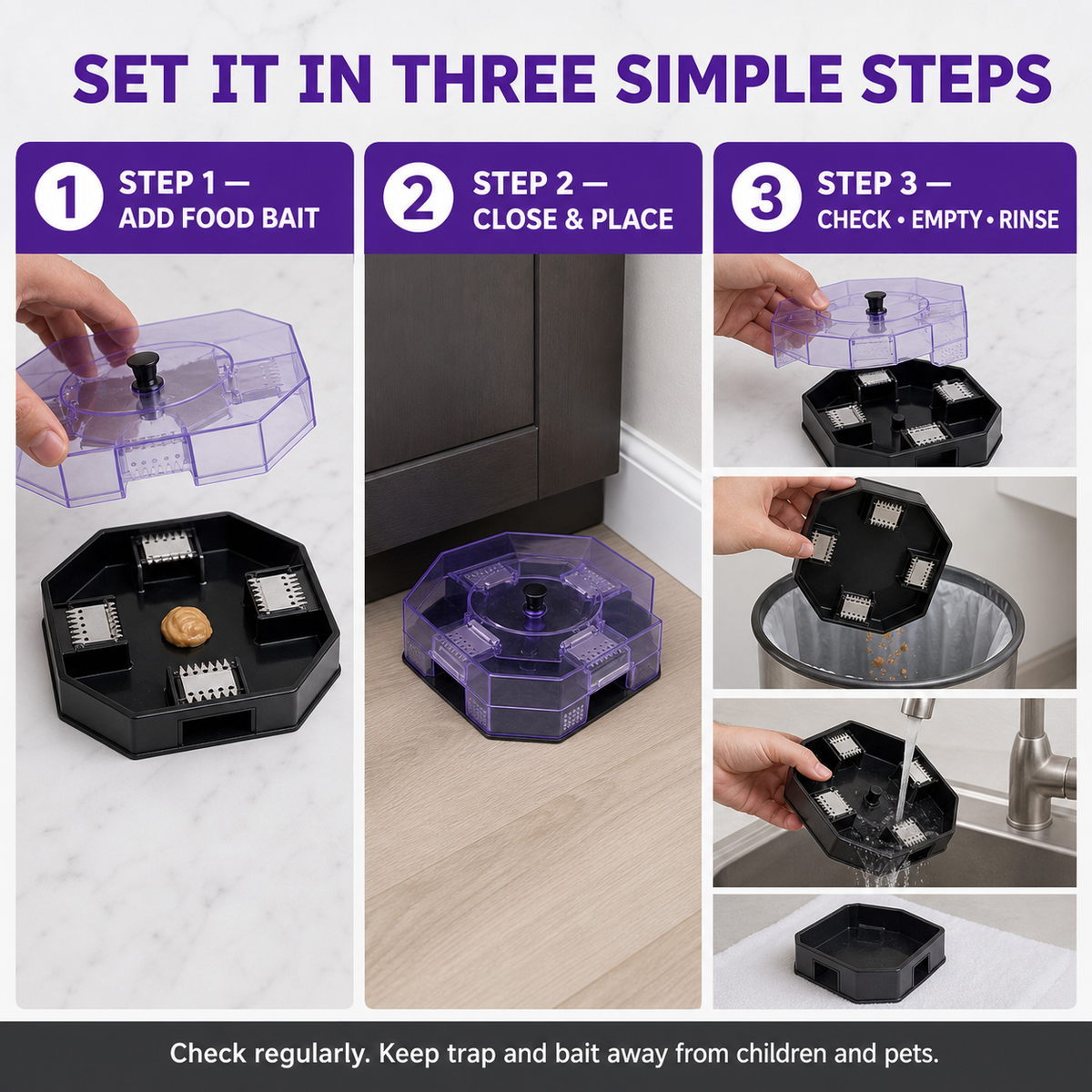 Reusable No-Spray Roach Trap – Chemical-Free, Washable & Easy to Reuse 🏠♻️