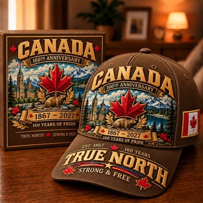 💝49% OFF - 🍁 Canada 160th Anniversary 1867–2027 – Premium Heritage Cap | Cotton-Poly Blend • Detailed Embroidery • Adjustable Fit 🇦🇺