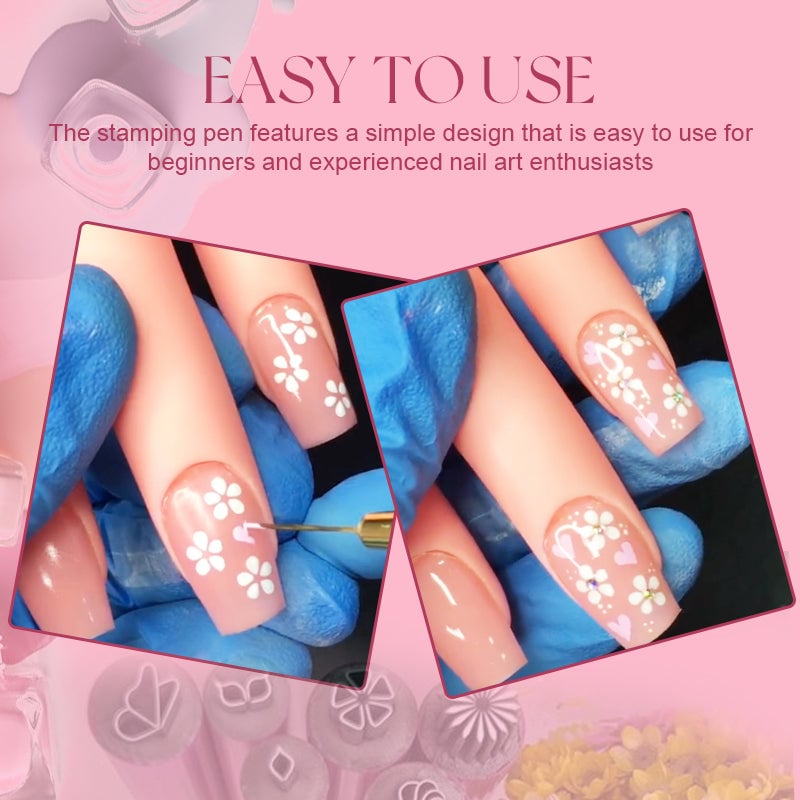 Finished floral nail art