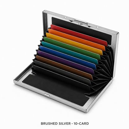 🔒 Slim RFID-Blocking Stainless Steel Card Wallet – Secure, Compact & Easy to Carry