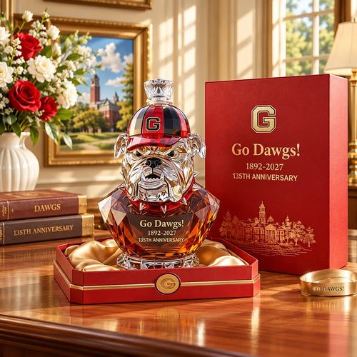 Georgia Bulldogs 135th Anniversary Whiskey Bottle – 1892–2027 Collector's Keepsake
