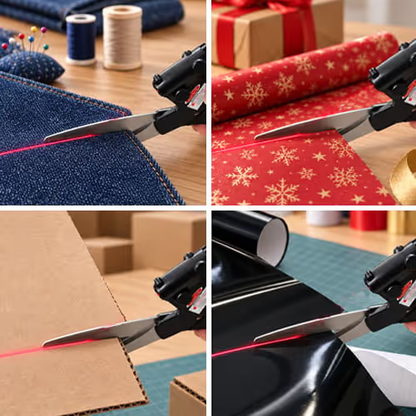✂️ Laser-Guided Scissors – Easier Straight-Line Cutting for Sewing & DIY Crafts ✨