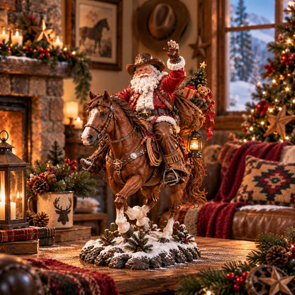 🤠🎄 Home for Christmas Cowboy Santa – Rustic Western Holiday Memory Keepsake 🐎