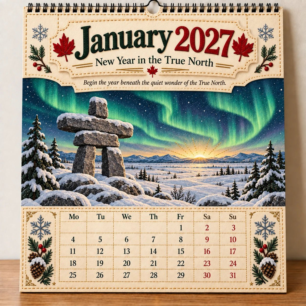 🔥LAST DAY 33% OFF - 🇨🇦🍁 2027 Canada 160th Anniversary Wall Calendar 🍁🇨🇦