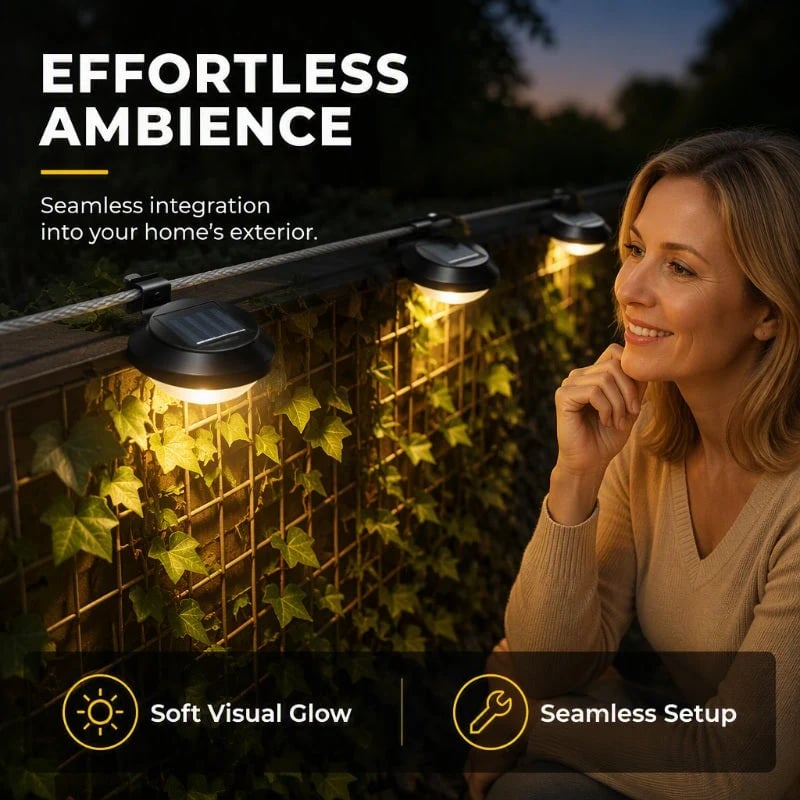 💡 Solar Outdoor LED Lights – Brighten Gutters, Fences & Garden Walls with No Wiring Needed 🏡