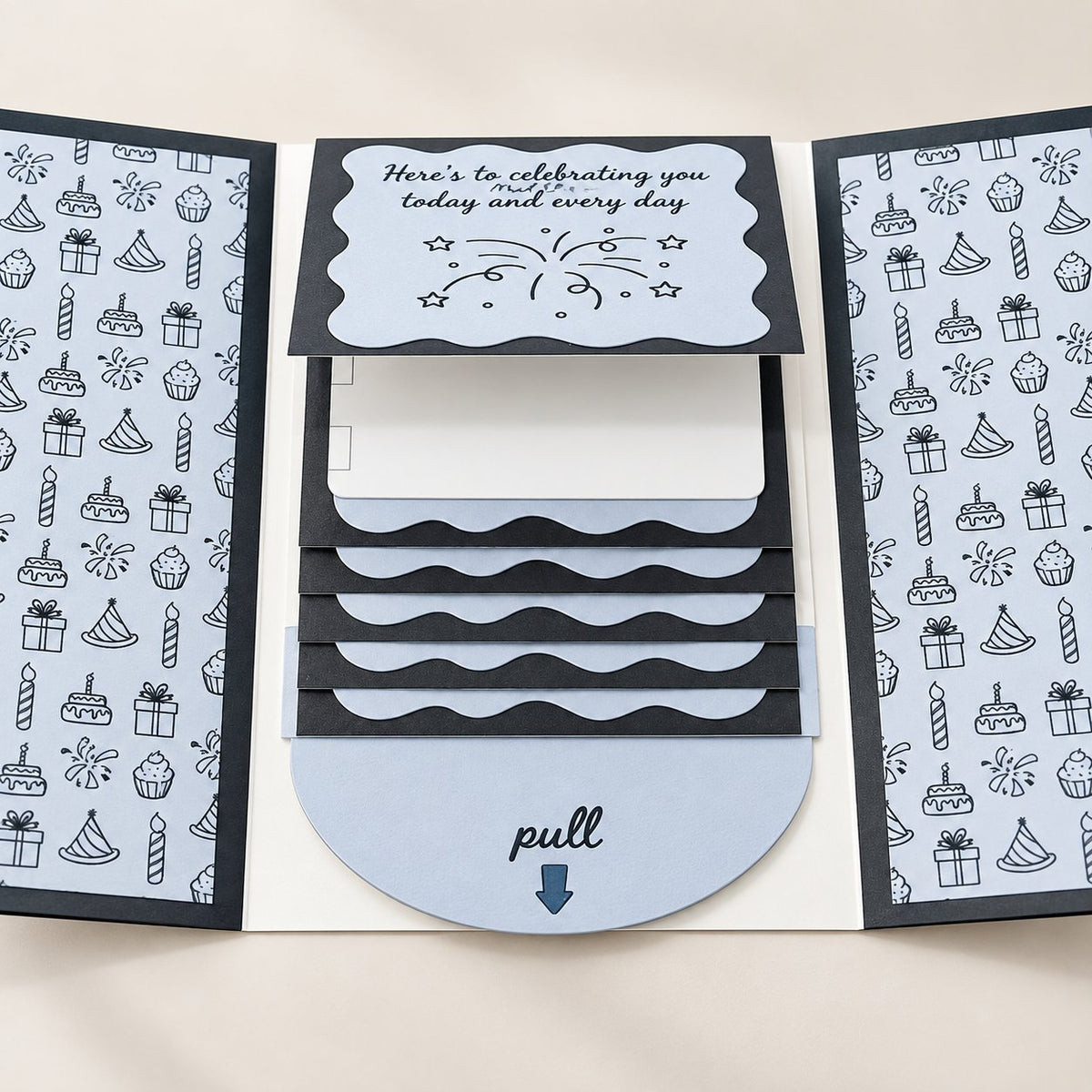 🎄 50% OFF – 4PCS Waterfall Christmas Gift Card Booklet | Fun Pull-Out Surprise 🎁✨