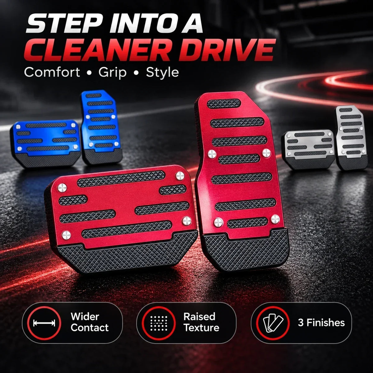 🚗 Universal Non-Slip Car Pedal Covers – Automatic Brake & Gas Pedal Pads, Anti-Slip Foot Pedal Accessories