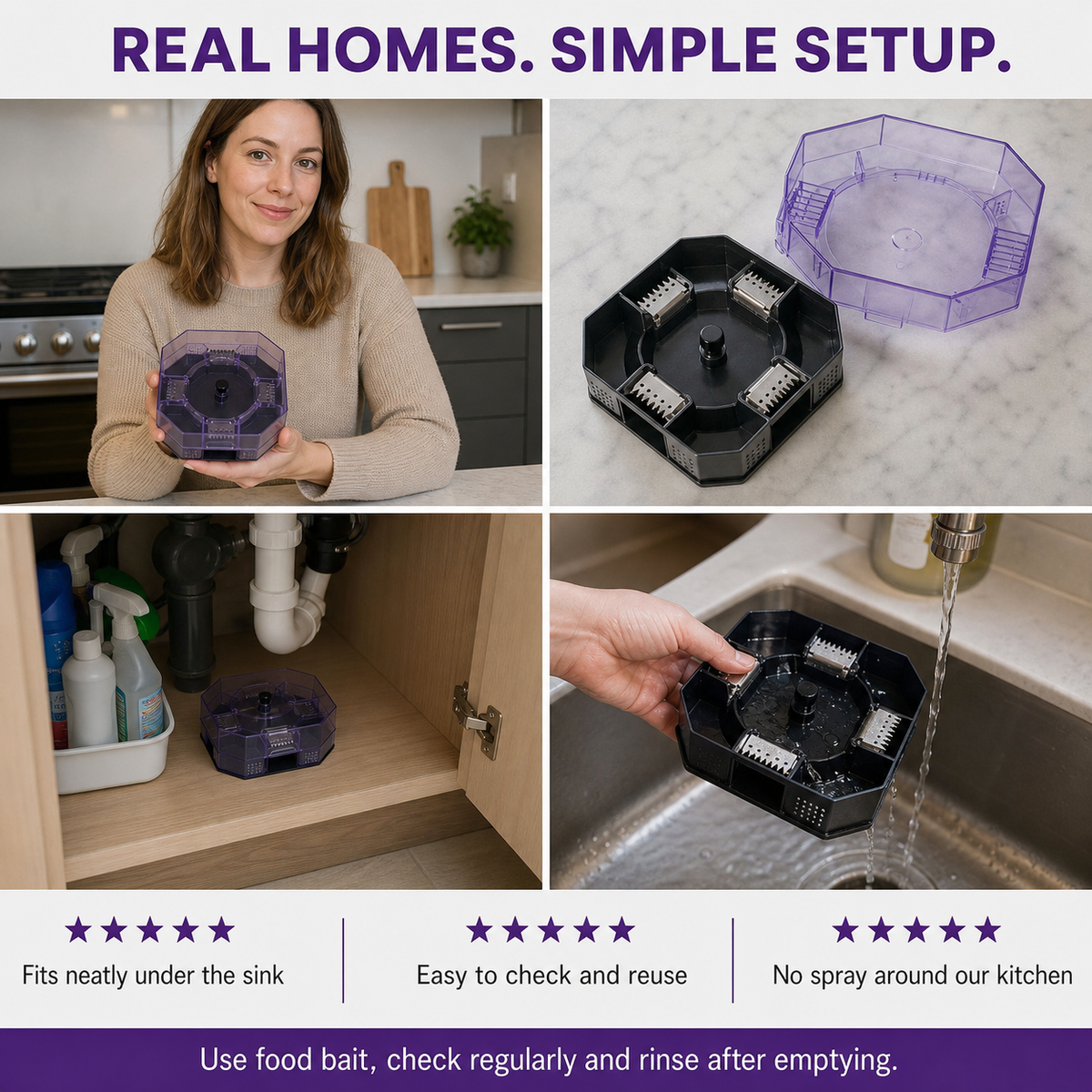 Reusable No-Spray Roach Trap – Chemical-Free, Washable & Easy to Reuse 🏠♻️
