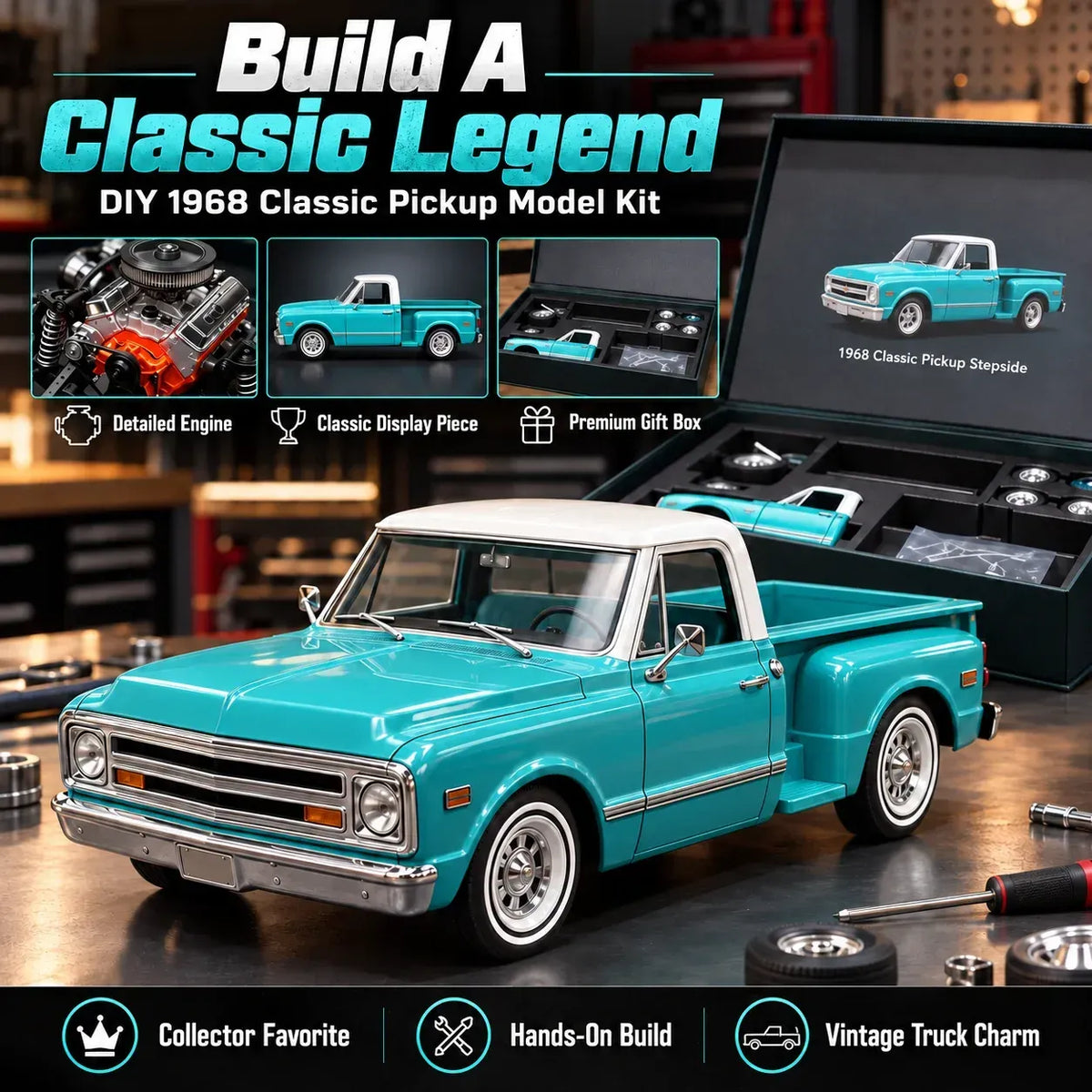🎁Premium Classic Truck Gift for Collectors & Hobbyists 🏆