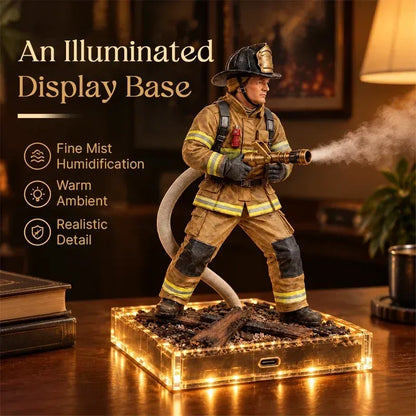 🚒 Firefighter Humidifier – Creative Fire Hose Mist Diffuser & Light-Up Desktop Decor 💨