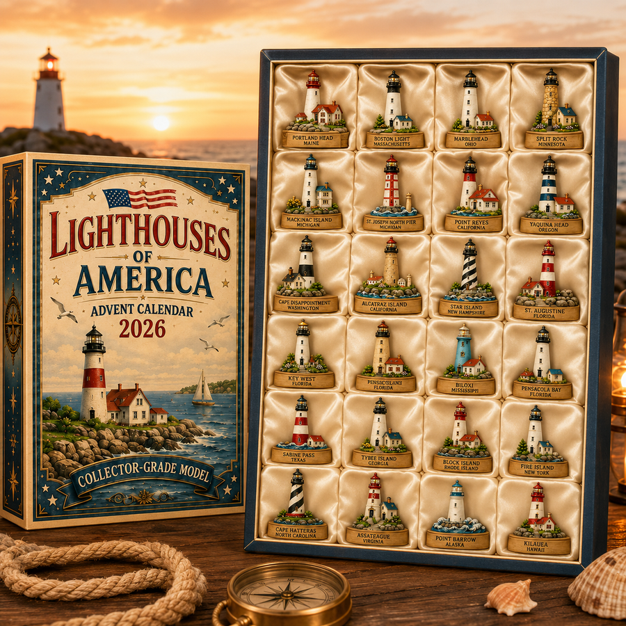 🌊🎄 Lighthouses of America Advent Calendar 2026 – 24-Day Coastal Countdown with Collectible Miniatures ⚓