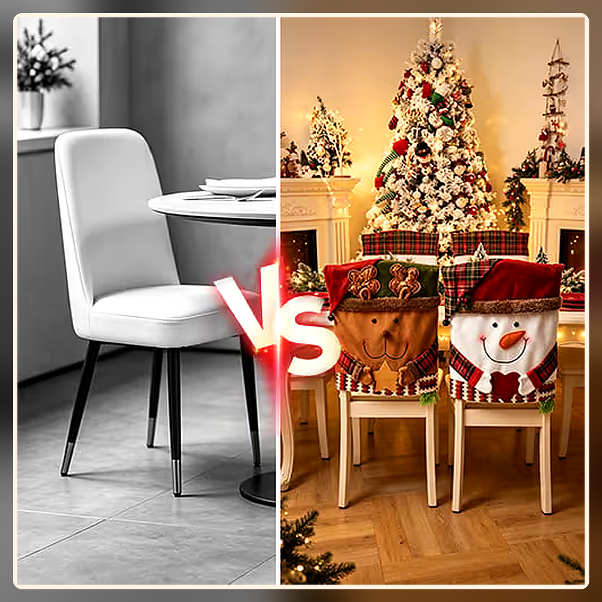 Christmas Chair Makeover Before and After