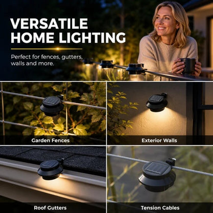 💡 Solar Outdoor LED Lights – Brighten Gutters, Fences & Garden Walls with No Wiring Needed 🏡