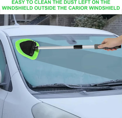 💥 💥 🔥 Windshield Cleaning Tool, Microfiber Car Window Cleaner with Extendable Handle