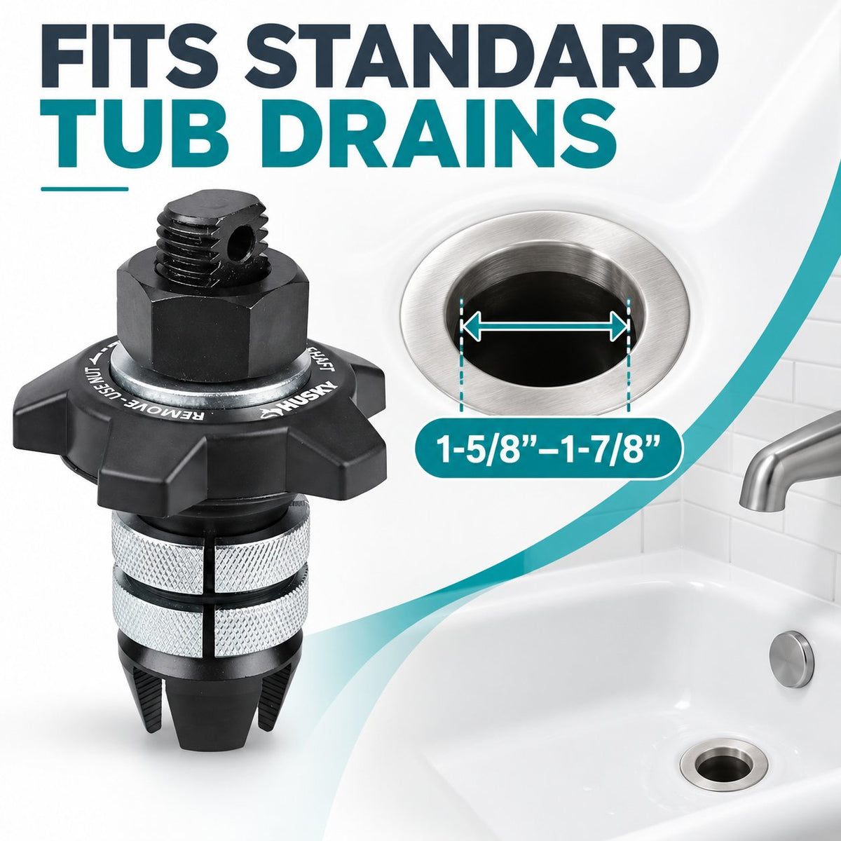 Husky 2-In-1 Tub Drain Remover & Installation Tool