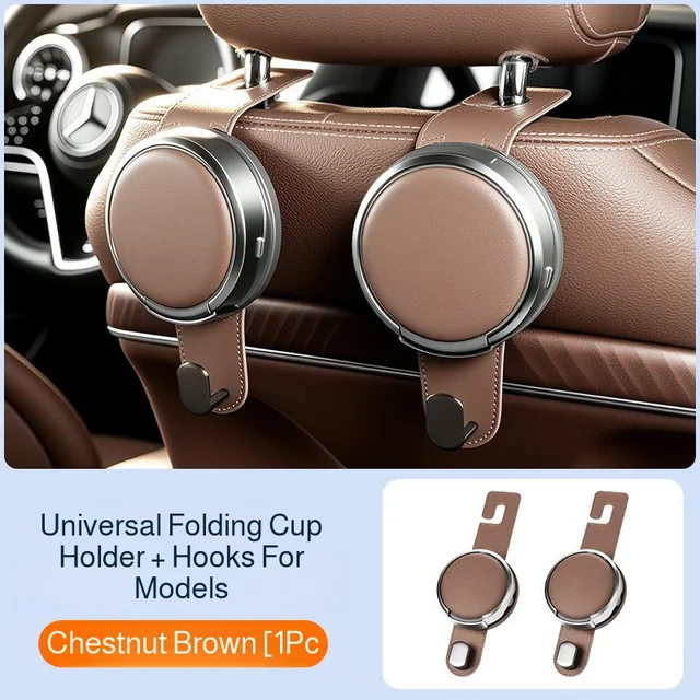 🚗📱 Foldable 2-in-1 Car Cup Holder & Phone Stand – Clip-On Vehicle Organizer ✨