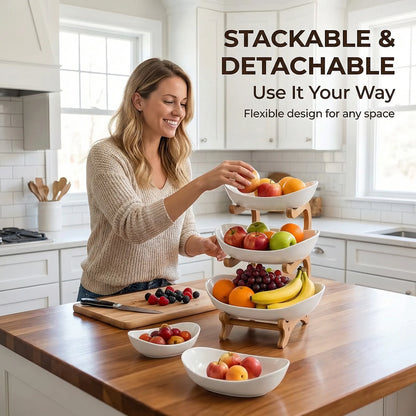 🍓2-Tier / 3-Tier Vertical Fruit Storage Rack (Includes Stand）: Easy Access & More Space for Your Kitchen
