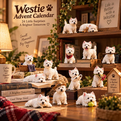 🐾 24 Days of Westies – 24-Day Advent Calendar with Collectible Westie Figurines