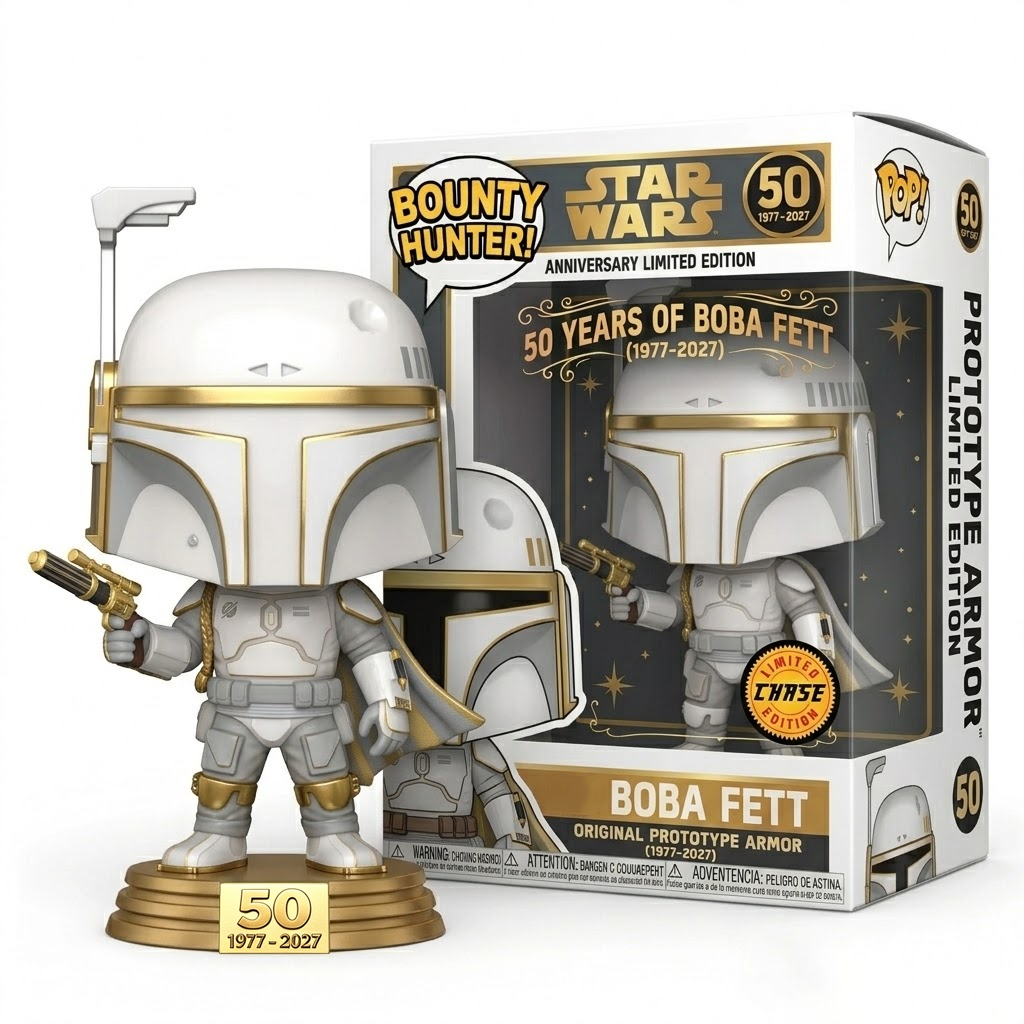 BOBA FETT 50th Anniversary Commemorative Pop! Figure（1977-2027）