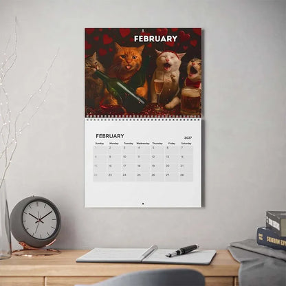 😹🍻 Drunk Cats 2027 Wall Calendar – 12 Months of Cat Chaos, Sass & Bad Decisions 📅🐱