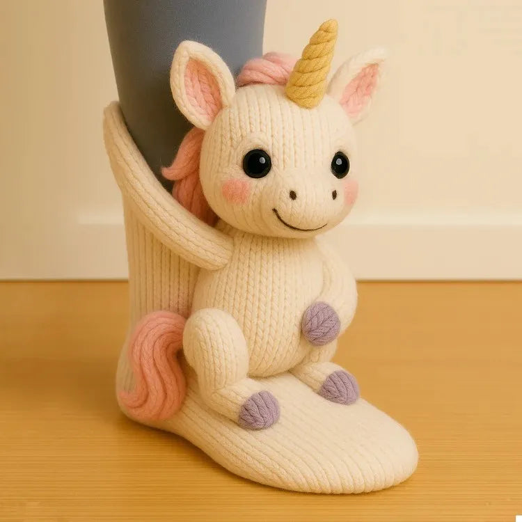 💝 Cozy 3D Knit Spirit Animal Socks – Show Your Personality in Comfort 🧦