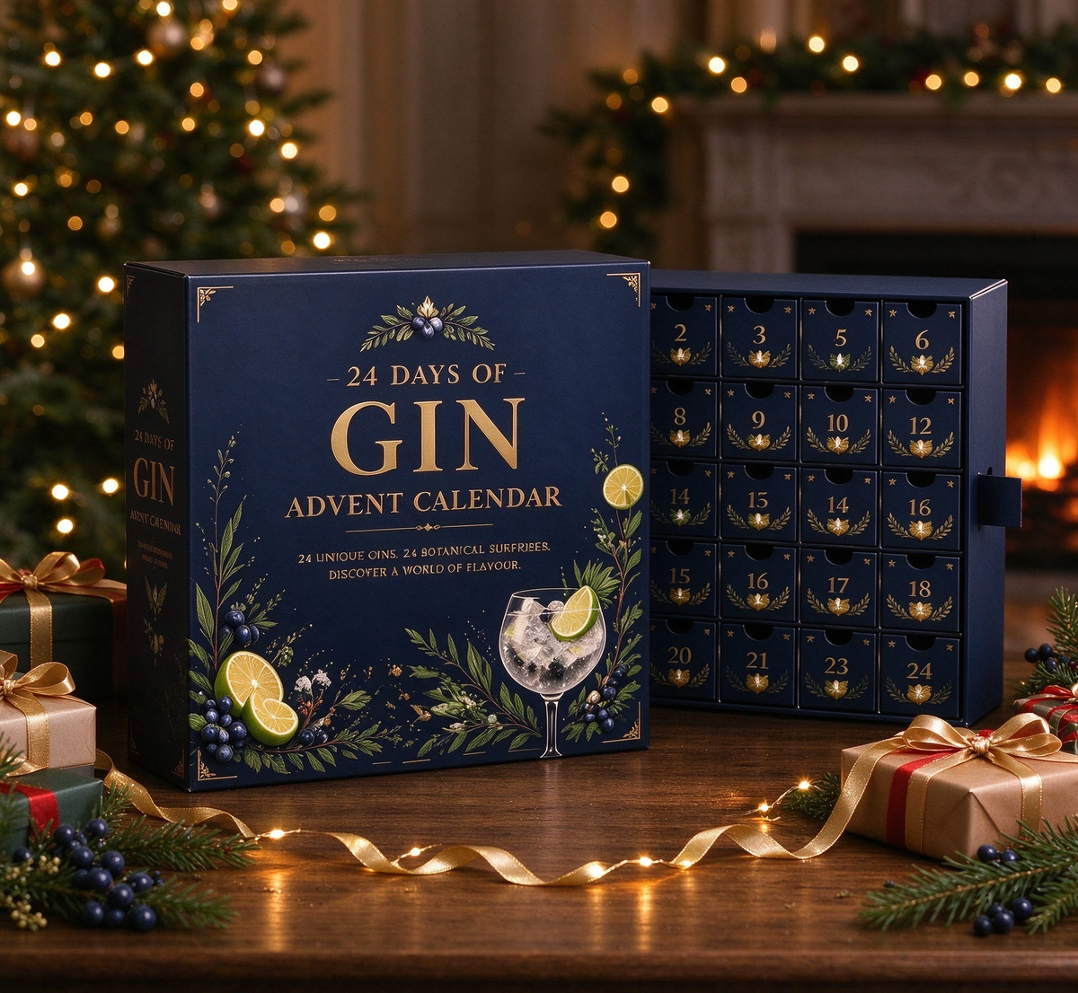 50% OFF | 🍸 2026 Days of Gin Blind Box – 24-Day Festive Countdown, Gin Collectible Miniatures 🎄 Christmas