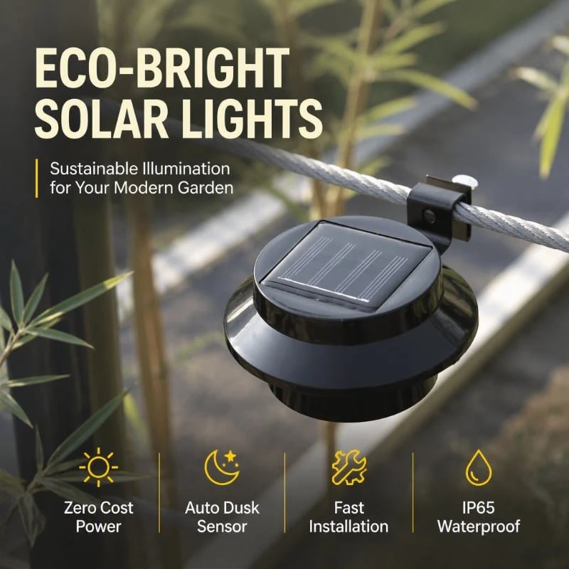 💡 Solar Outdoor LED Lights – Brighten Gutters, Fences & Garden Walls with No Wiring Needed 🏡