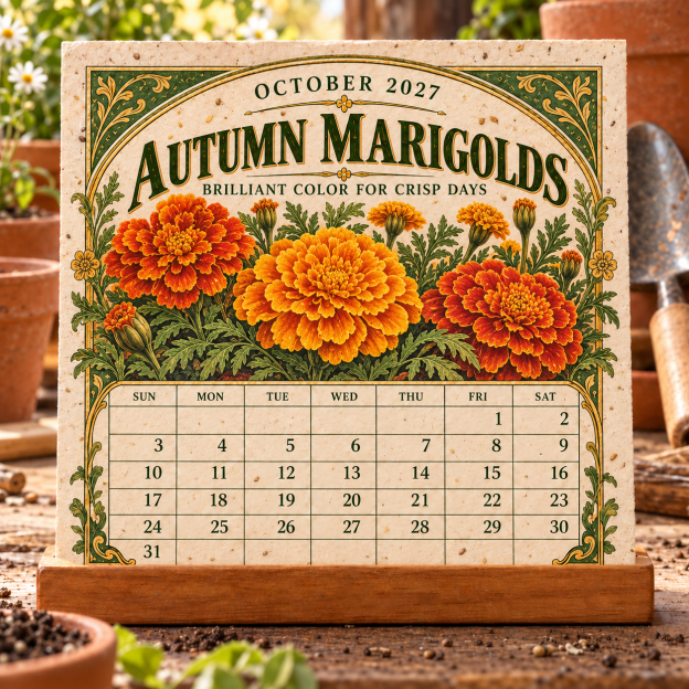 🌻 2027 The Heirloom Garden Plantable Seed Calendar