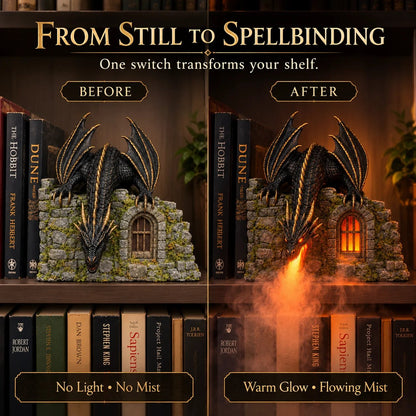 🐉 MistWyrm Dragon Diffuser – Glowing Dragon Mist for Fantasy Bookshelf Decor